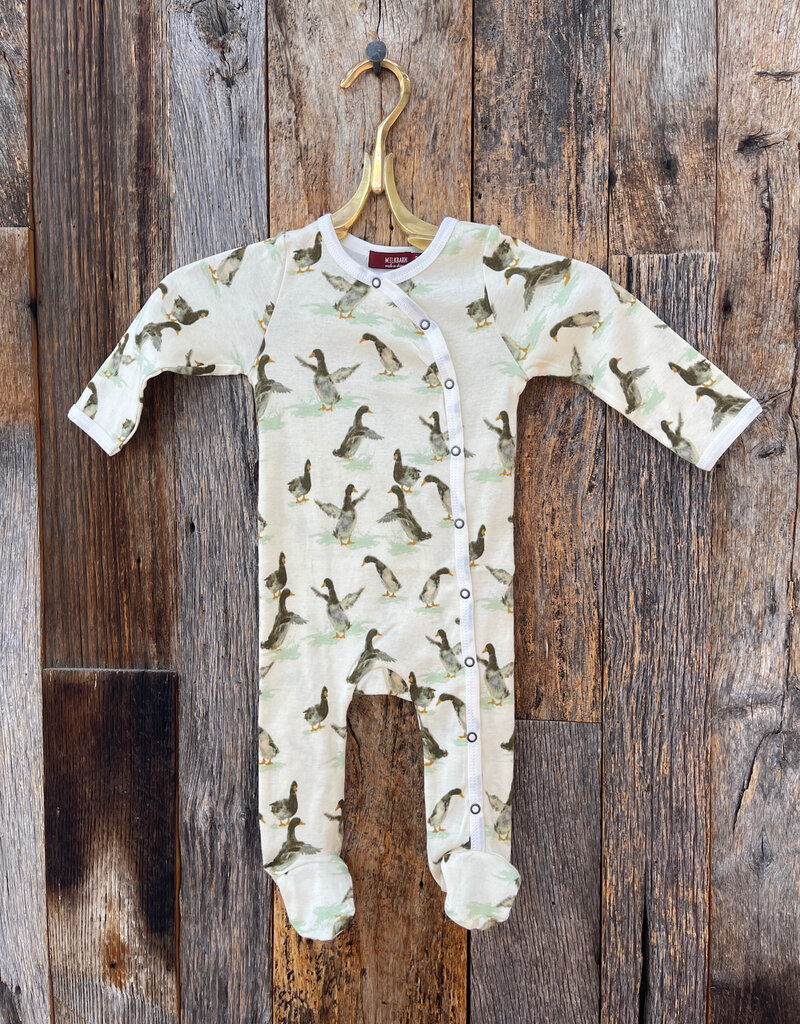 Milkbarn Milkbarn Organic Footed Romper Duck