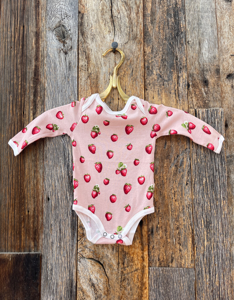 Milkbarn Milkbarn Organic L/S One Piece Strawberry
