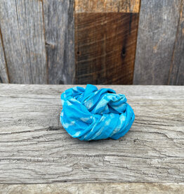 Anju Jewlery Anju Jewlery Block Printed Bandana Aqua Circle Teardrop
