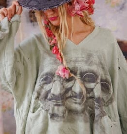 Magnolia Pearl Magnolia Pearl Bapu Fritza Hoodie Top 2449 Dove Ash