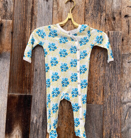 Milkbarn Milkbarn Bamboo Footed Romper Sky Floral