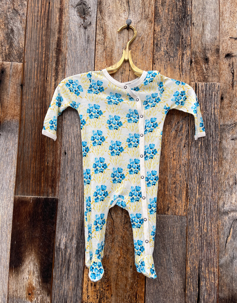 Milkbarn Milkbarn Bamboo Footed Romper Sky Floral