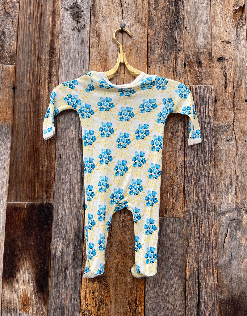 Milkbarn Milkbarn Bamboo Footed Romper Sky Floral