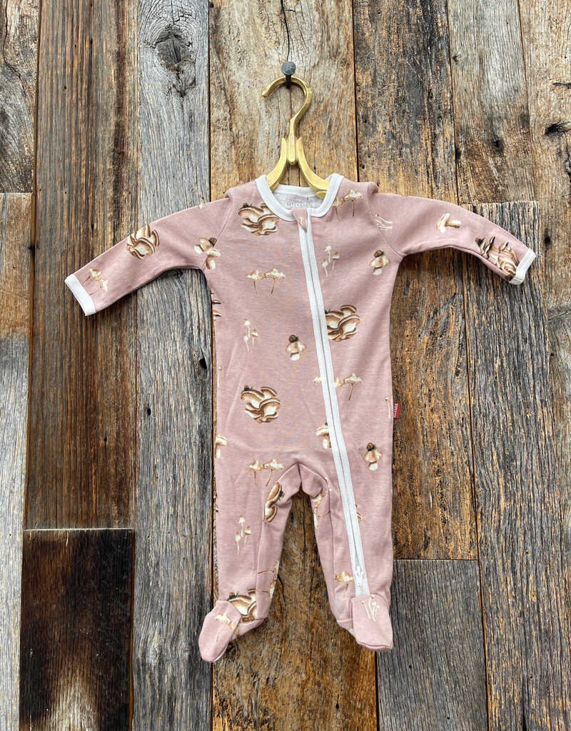 Milkbarn Milkbarn Organic Zipper Footed Romper Mushroom