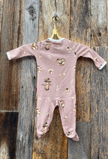 Milkbarn Milkbarn Organic Zipper Footed Romper Mushroom
