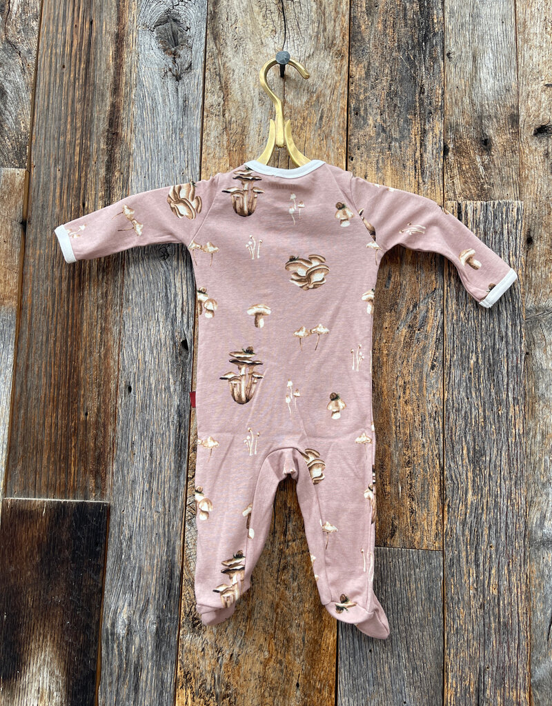 Milkbarn Milkbarn Organic Zipper Footed Romper Mushroom
