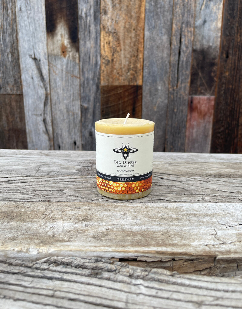 Big Dipper Big Dipper Medium Beeswax Pillar Candle 3" x 3.5"