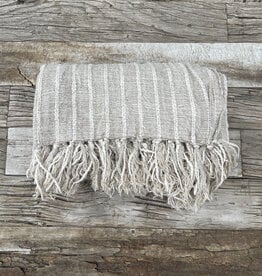 Blue Ocean Traders Verviers Handwoven Linen Throw