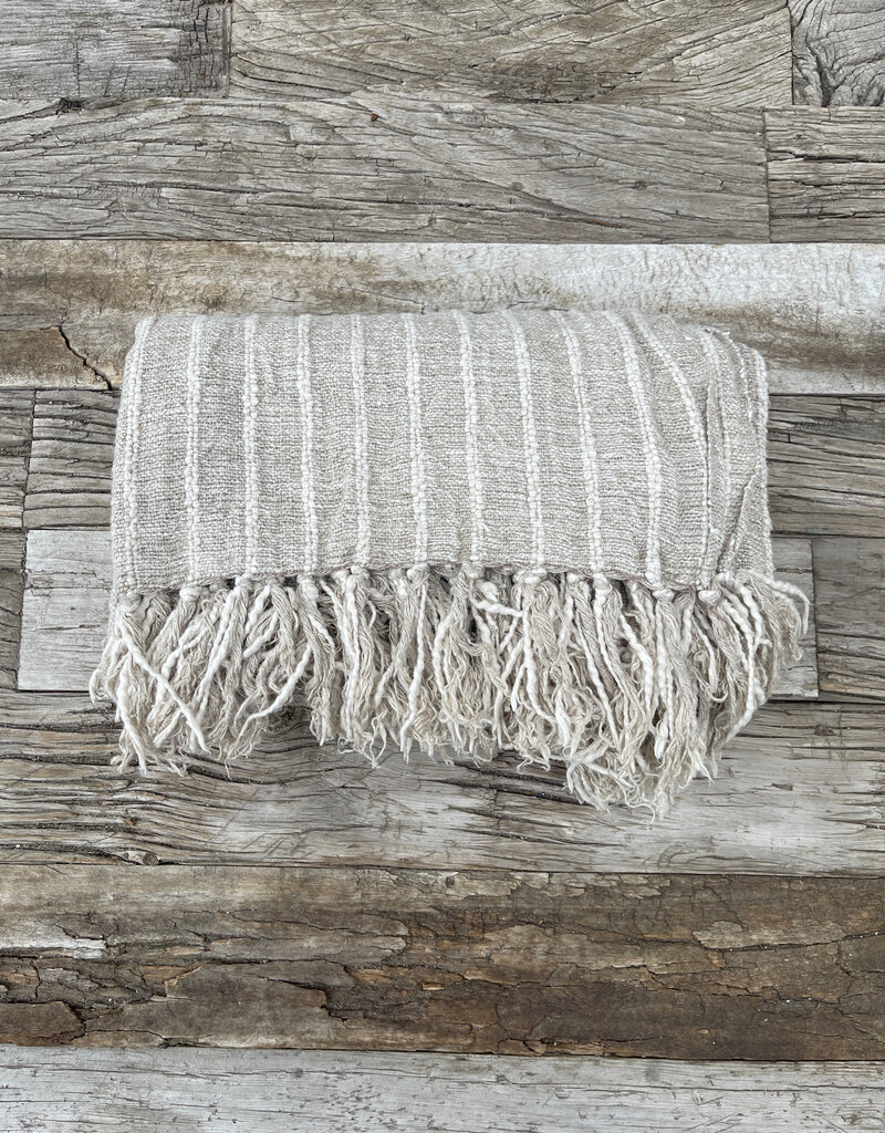 Blue Ocean Traders Verviers Handwoven Linen Throw