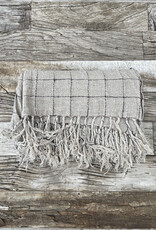Blue Ocean Traders Charleroi Handwoven Linen Throw