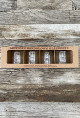 verve culture Verve Culture Mexican Handblown Glasses Set of 4 - Clear