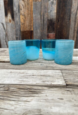 verve culture Verve Culture Mexican Handblown Glasses Set of 4 - Aqua