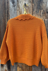 Lilla P Lilla P Scalloped Collar Sweater Marigold