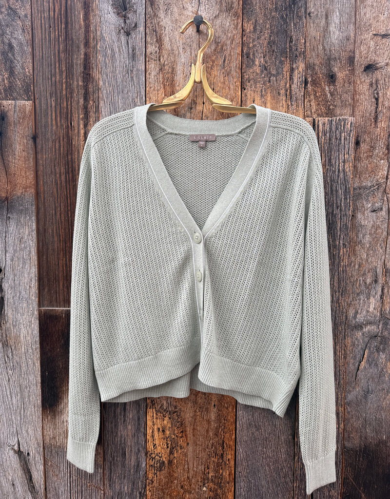 Lilla P Lilla P Saddle Sleeve V-Neck Cardigan Peapod