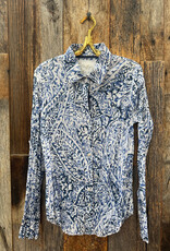 Cino Cino Button Down Shirt 10205 Watercolor Paisley Blue