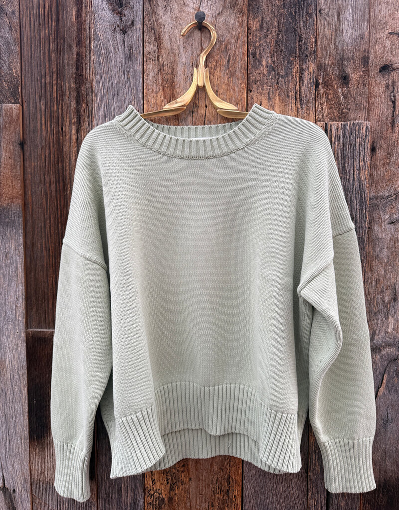 Perfect White Tee Janet L/S Pistachio