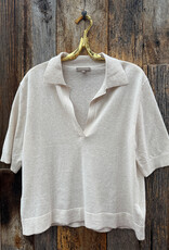 Lilla P Lilla P Elbow Sleeve Polo Sweater Barley