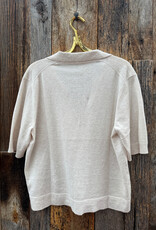 Lilla P Lilla P Elbow Sleeve Polo Sweater Barley