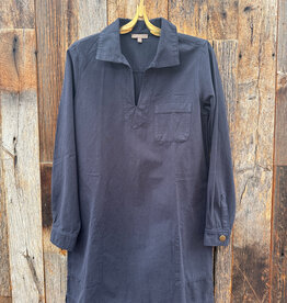 Lilla P Lilla P Split Neck Collared Dress Navy