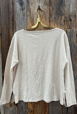 Lilla P Lilla P Drop Shoulder Seamed Boatneck Tee Stucco
