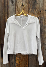 Stateside Stateside Cloud Jersey Collar Tee White