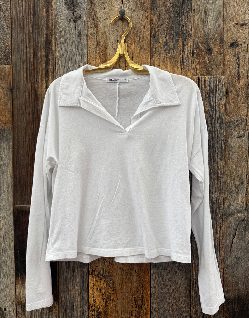 Stateside Stateside Cloud Jersey Collar Tee White