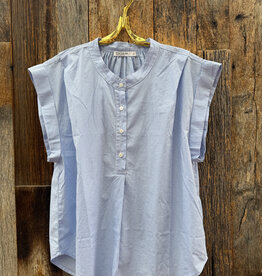 Stateside Stateside Pinstripe Henley Dove Blue