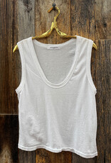 Perfect White Tee Khara Rib Scoop Tank White