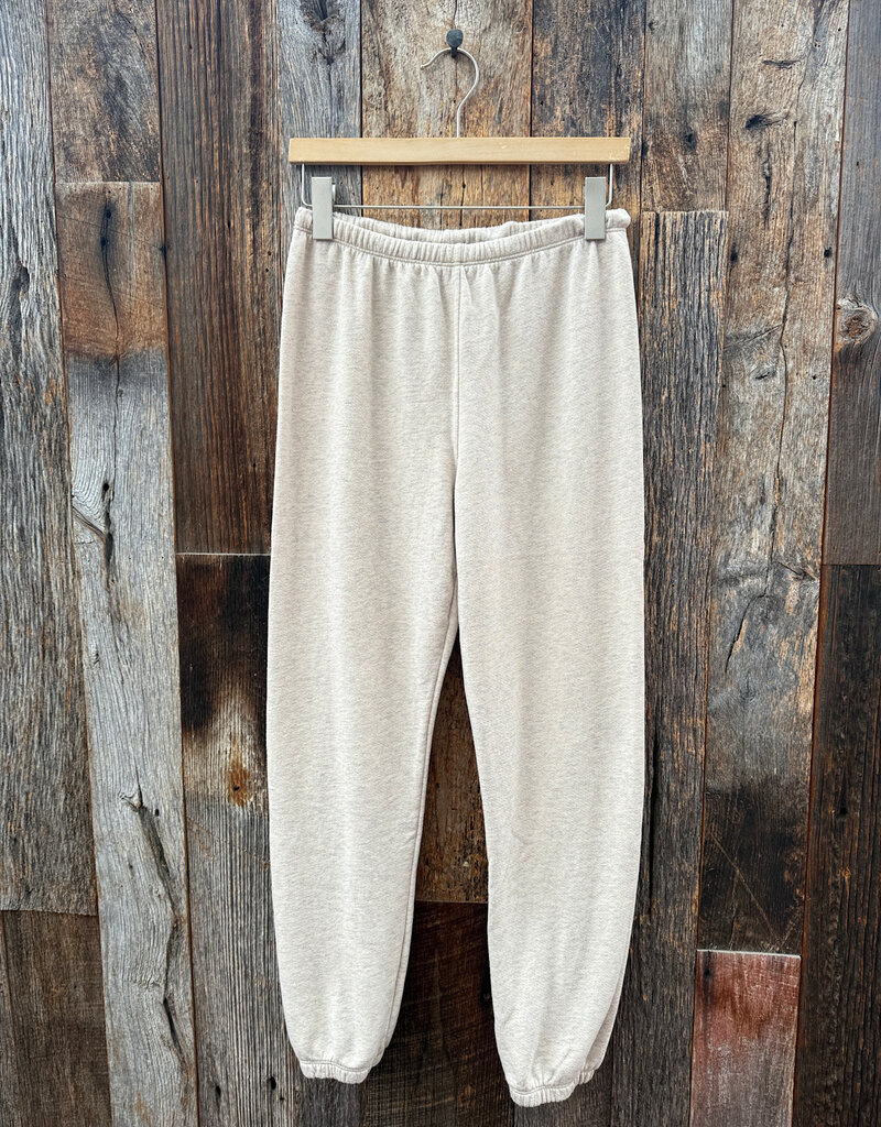 Perfect White Tee French Terry Easy Sweatpant Oatmeal