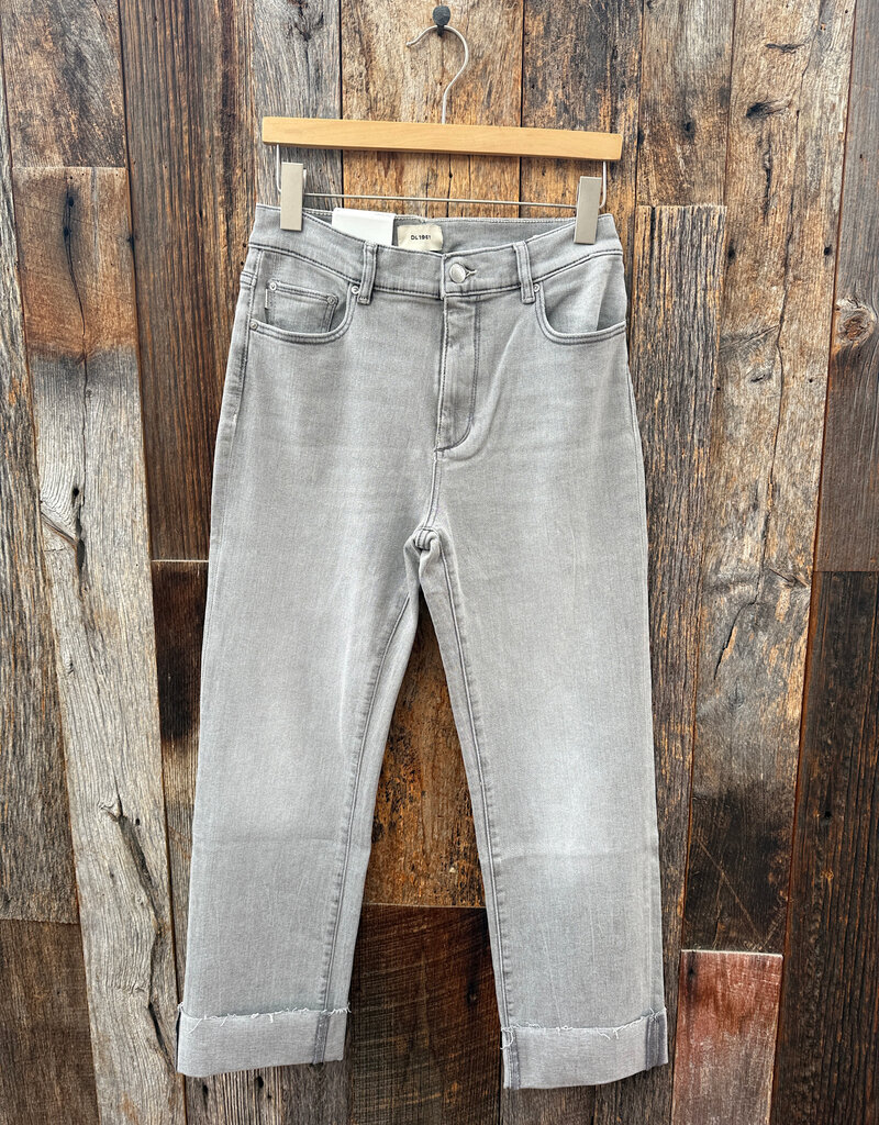 DL1961 / W + W DL1961 Patti Straight Cuffed Jean Lt Smoke