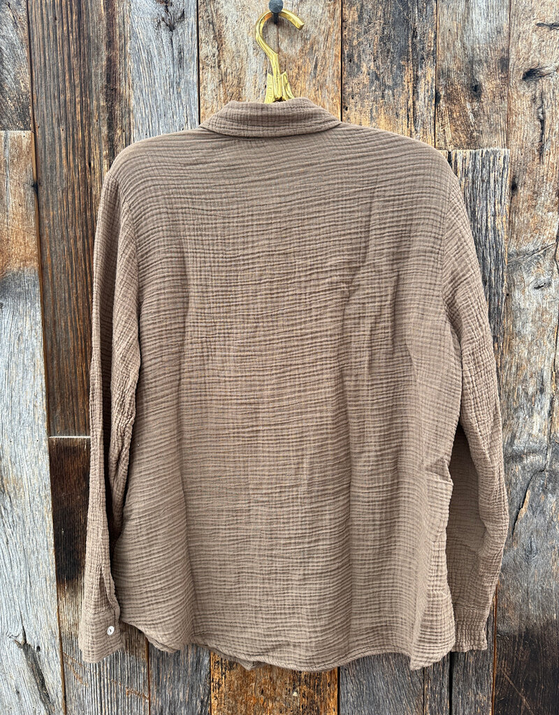 Sundry Classic Button Down Shirt Taupe