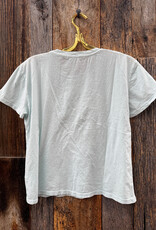 Perfect White Tee Cotton S/S Boxy Crew Aqua