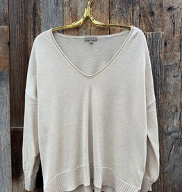 Lilla P Lilla P 3/4 Sleeve Drop Shoulder Sweater Husk
