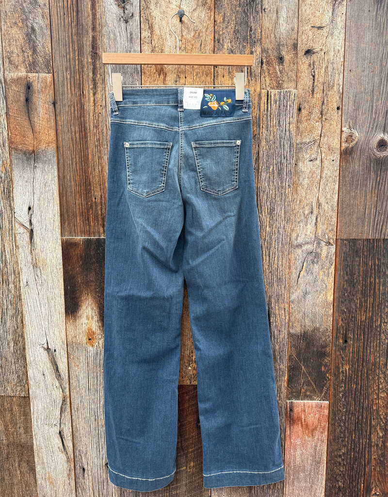 MAC Jeans MAC Dream Wonder Lt Denim Wide Leg Jeans 5441-90 Dark Blue