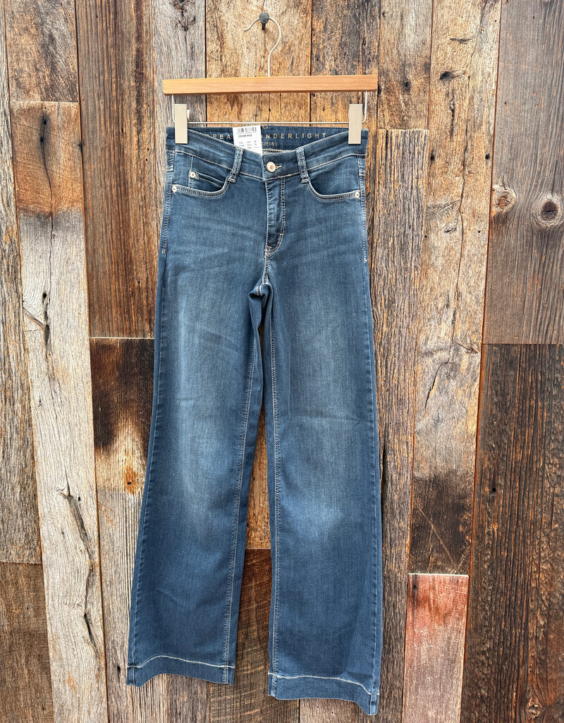 MAC Jeans MAC Dream Wonder Lt Denim Wide Leg Jeans 5441-90 Dark Blue