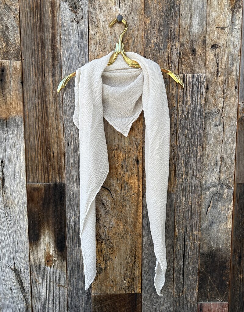It Is Well Triangle Scarf Natural