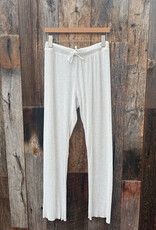 Perfect White Tee Leann Sweater Rib Straight Leg Pant Heather Ash