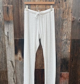 Perfect White Tee Leann Sweater Rib Straight Leg Pant Heather Ash