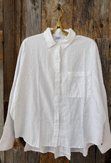 Stateside Stateside Linen Dolman Pocket Shirt White