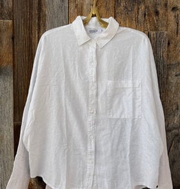 Stateside Stateside Linen Dolman Pocket Shirt White
