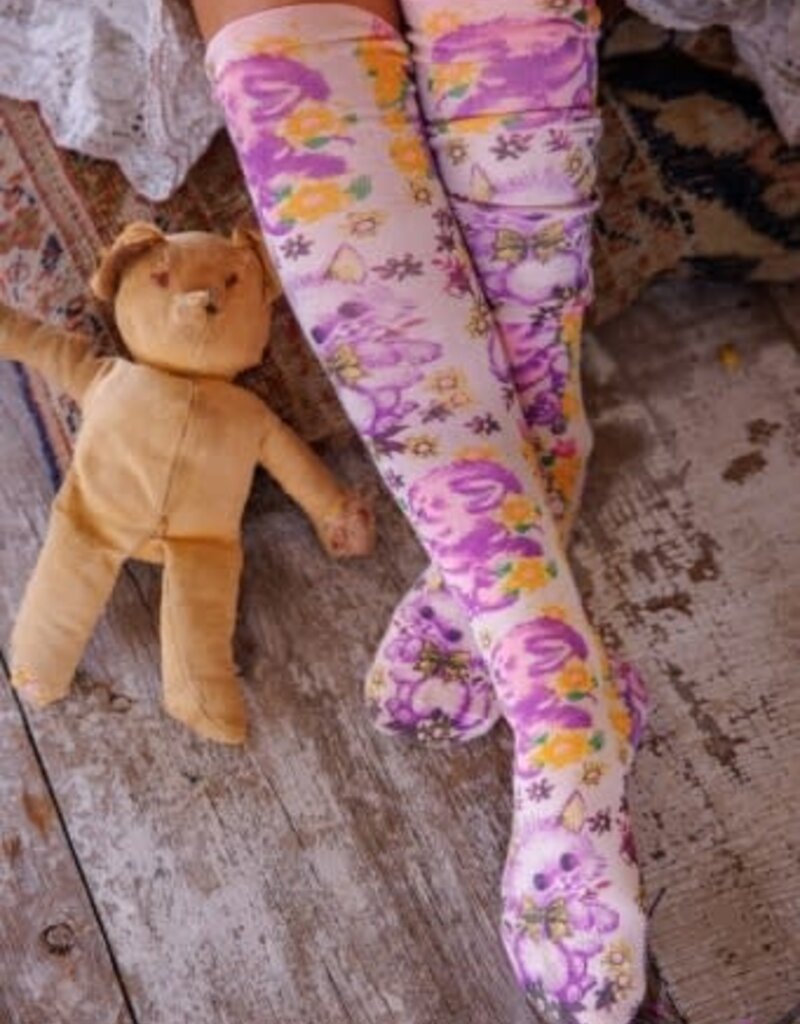 Magnolia Pearl Magnolia Pearl Floral Teddy OTK Socks 142 Snowball