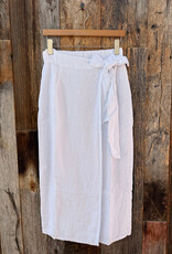Milio Milano Milio Milano Wrap Linen Skirt White