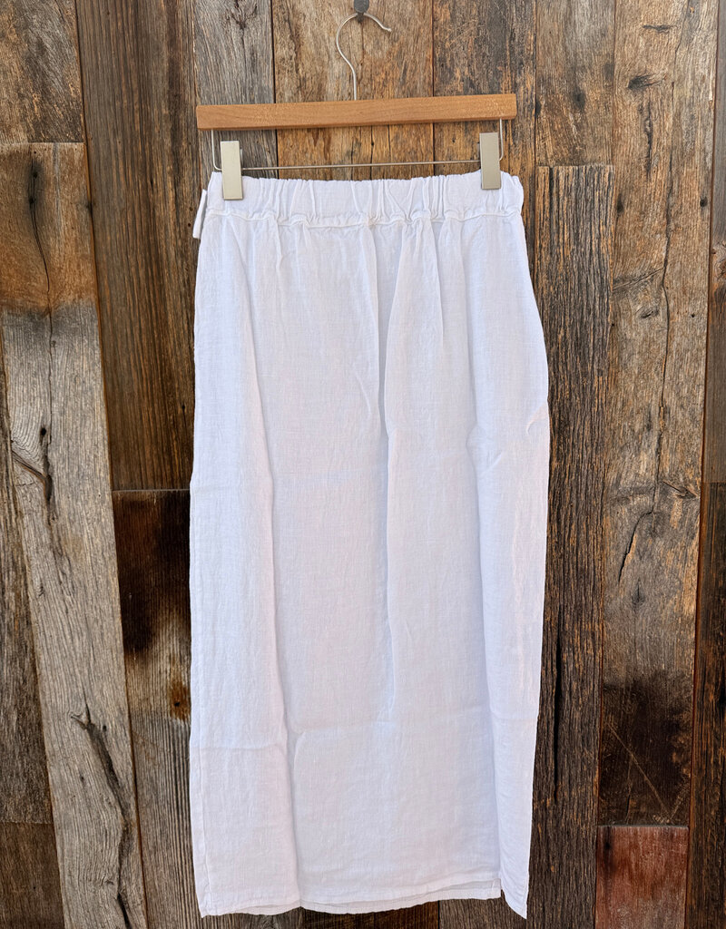 Milio Milano Milio Milano Wrap Linen Skirt White