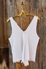 Milio Milano Milio Milano Cotton Gauze Tank Top White