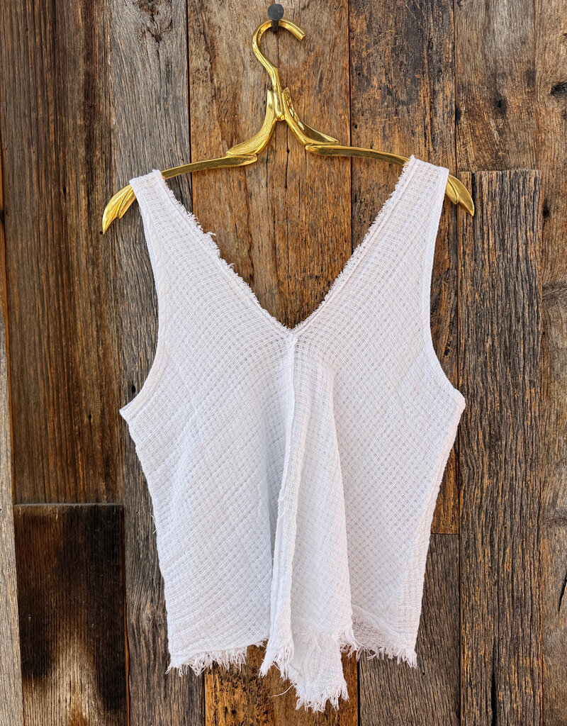 Milio Milano Milio Milano Cotton Gauze Tank Top White