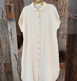 Milio Milano Milio Milano Gauze Button Down Long Dress Butter