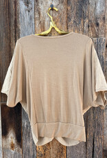 Milio Milano Milio Milano Front Twist Knot Top Camel