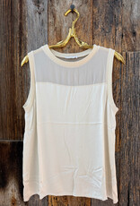 Milio Milano Milio Milano Sleeveless Silk/Chiffon Top Butter