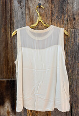 Milio Milano Milio Milano Sleeveless Silk/Chiffon Top Butter