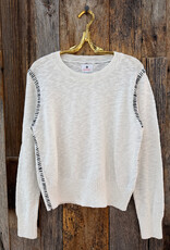 Sundry Cotton Slub Crew Sweater Optic White